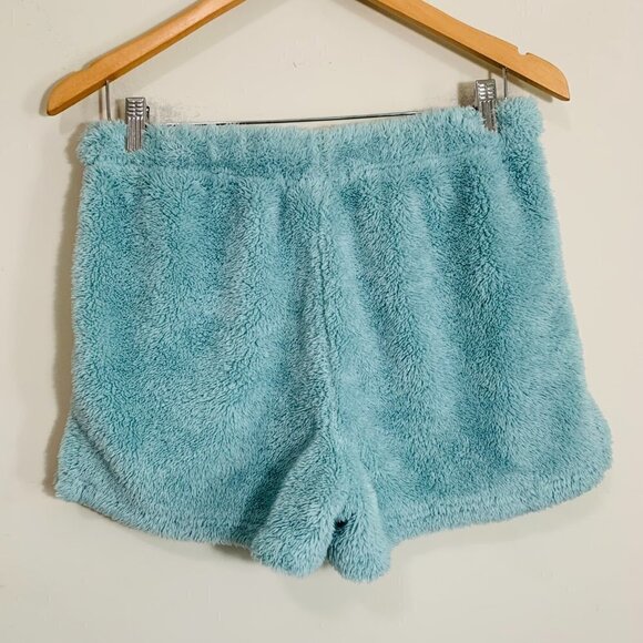 Forever 21 Blue Fuzzy Fleece High Rise Shorts size small - Picture 4 of 4